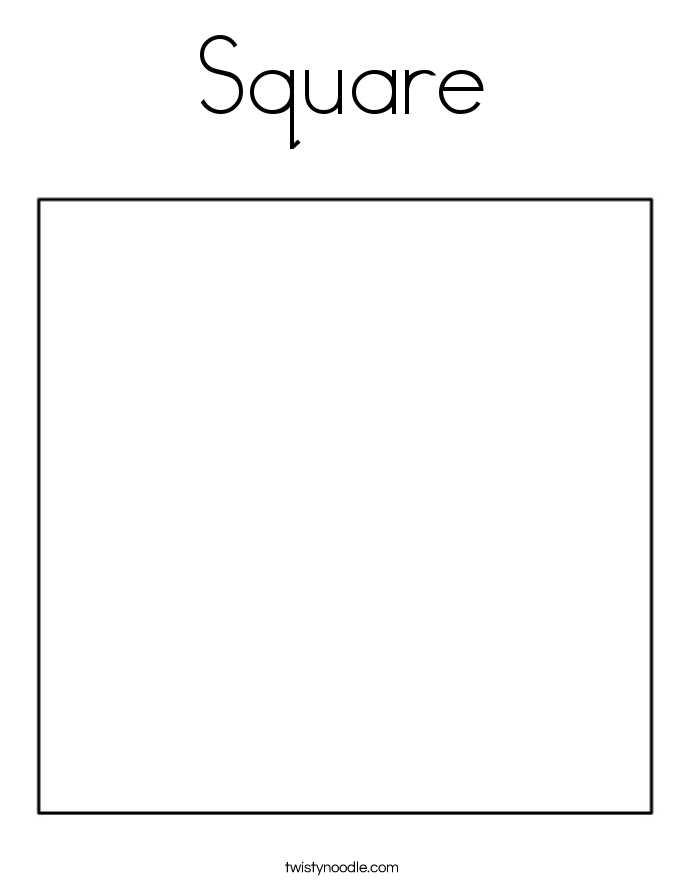 Square Coloring Pages - Kidsuki