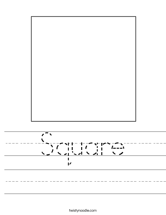 Square Worksheet - Twisty Noodle