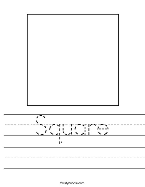 Square Worksheet - Twisty Noodle