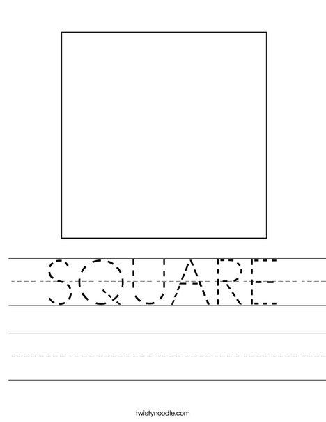 SQUARE Worksheet Twisty Noodle SQUARE Worksheet Twisty Noodle