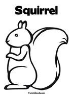 Squirrel Coloring Page