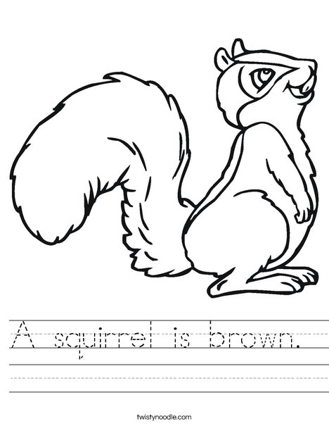 Squirrel Coloring Book Page Squirrel Coloring Book Page