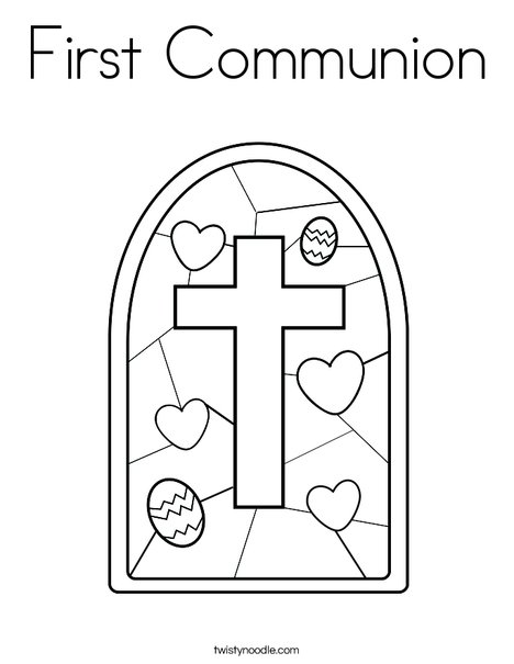 First Communion Coloring Page - Twisty Noodle