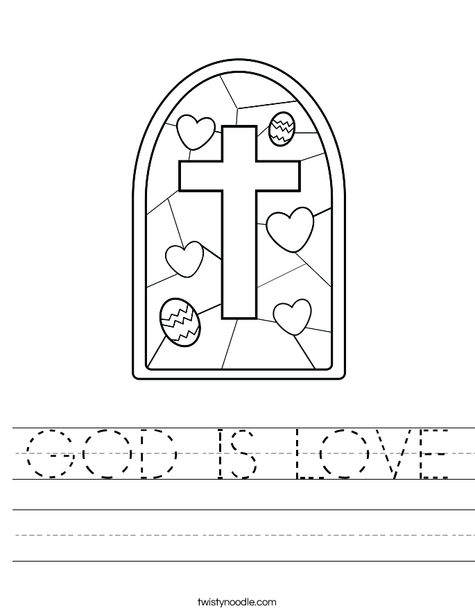 GOD IS LOVE Worksheet Twisty Noodle