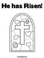He has Risen Coloring Page