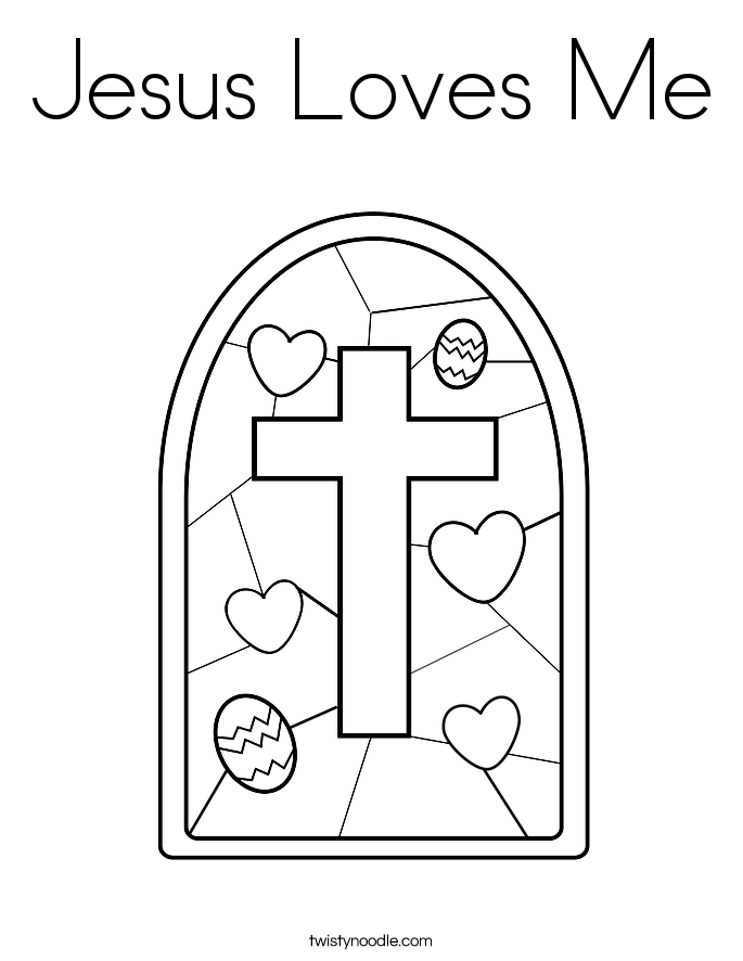 Jesus Loves Me Coloring Page Twisty Noodle