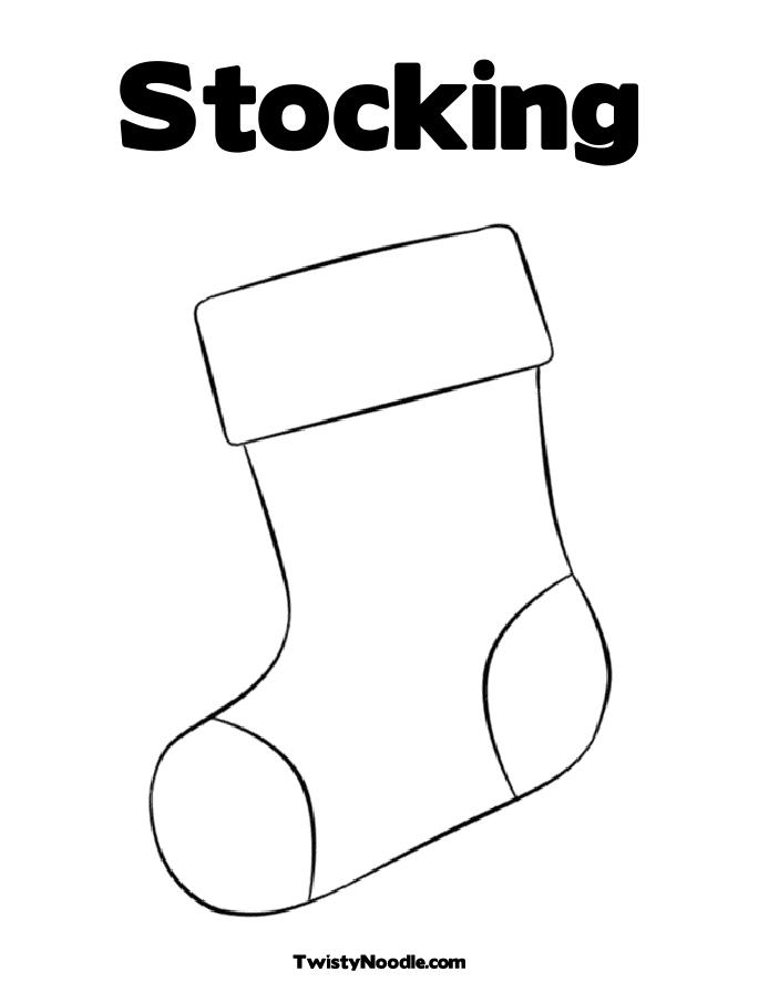 xmas stocking coloring pages - photo #13