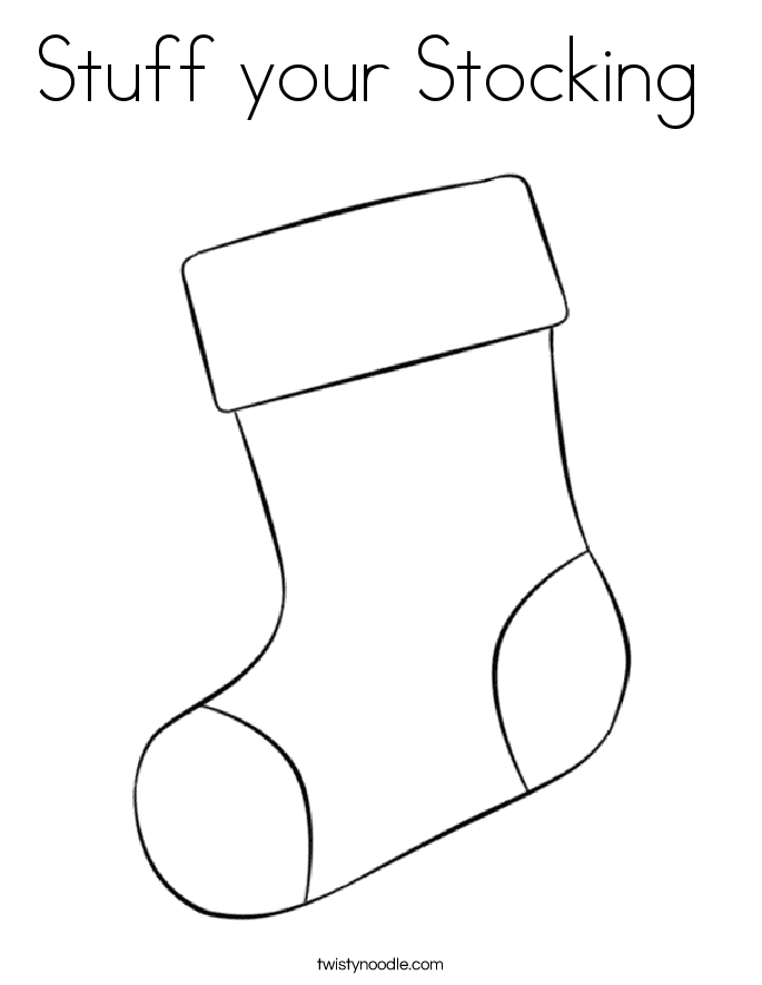 Stuff your Stocking Coloring Page - Twisty Noodle