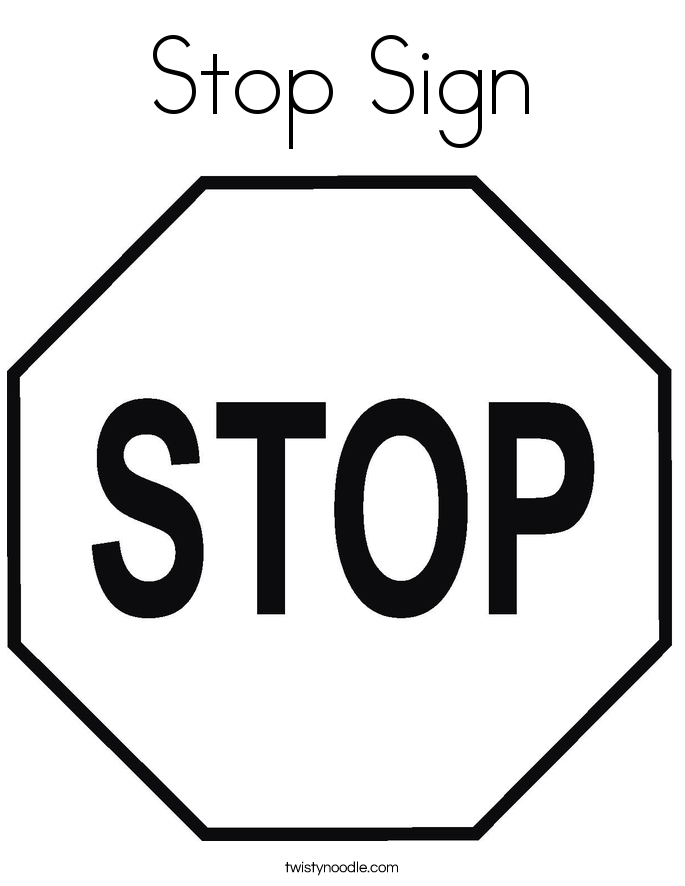 Stop Sign Coloring Twisty Noodle Stop Sign Coloring Twisty Noodle