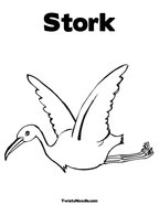 Stork Coloring Page