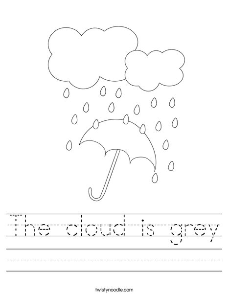 Worksheets Cloud Worksheets the cloud is grey worksheet twisty noodle storm worksheet