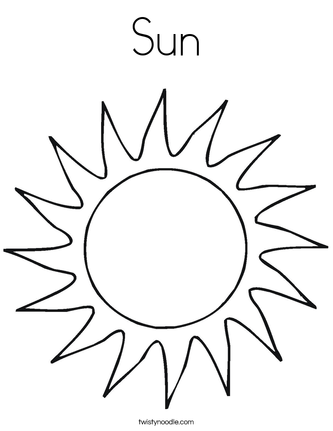 Coloring Image Of Sun Sun Coloring Page.