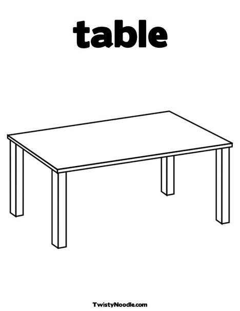 table coloring pages - photo #6