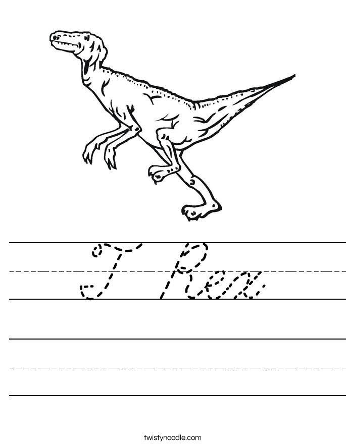 t-rex-worksheet-cursive-twisty-noodle