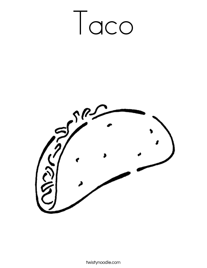 taco coloring pages - photo #6