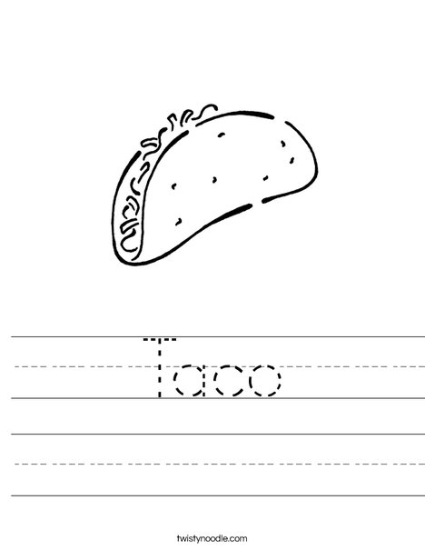 taco coloring pages for kids - photo #21