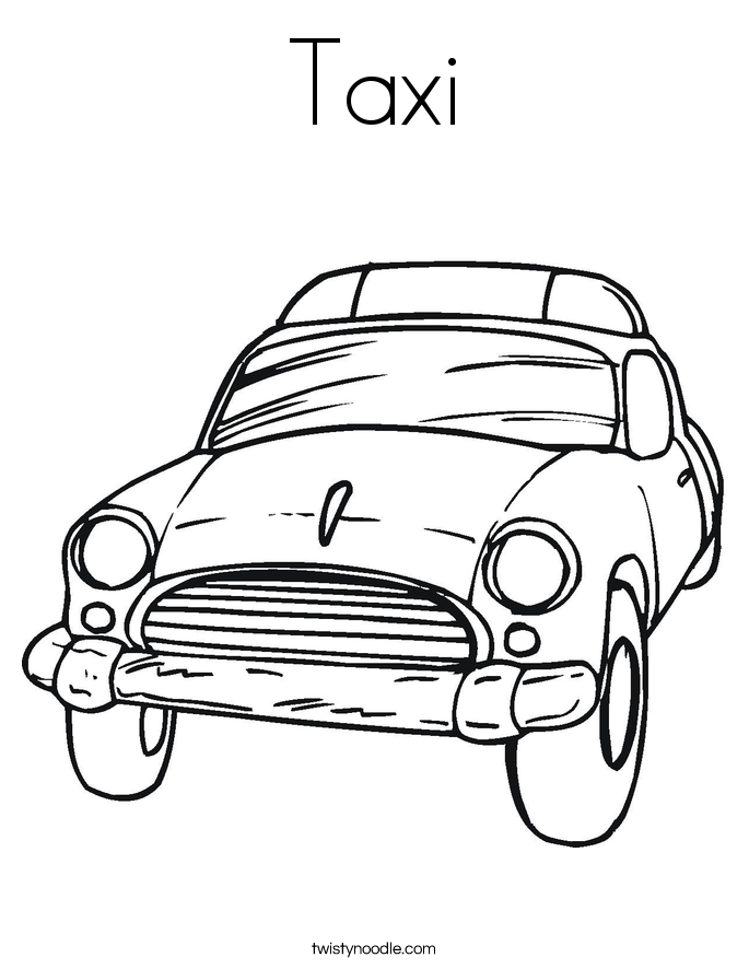 taxi cab coloring pages - photo #15