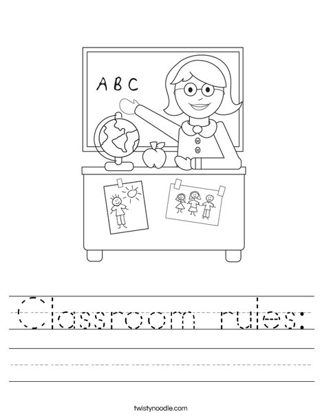 Worksheets Classroom Rules Worksheet classroom rules worksheet twisty noodle teacher sitting worksheet