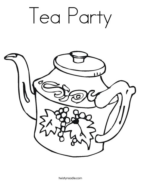 tea party coloring pages free - photo #6
