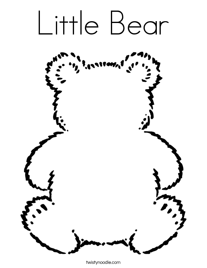 Little Bear Coloring Page Little Bear Coloring Page