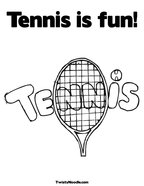 Tennis is fun Coloring Page