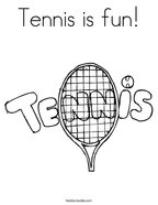 tennis is fun coloring page