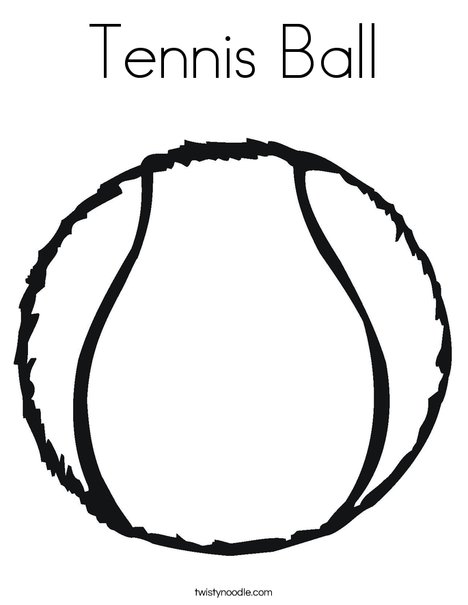 Tennis Ball Coloring Page Twisty Noodle Tennis Ball Coloring Page Twisty Noodle