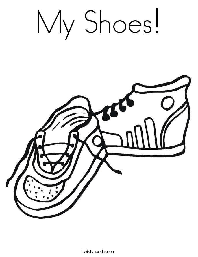 my shoes coloring page