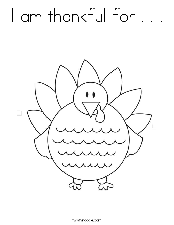 i am thankful coloring pages - photo #1