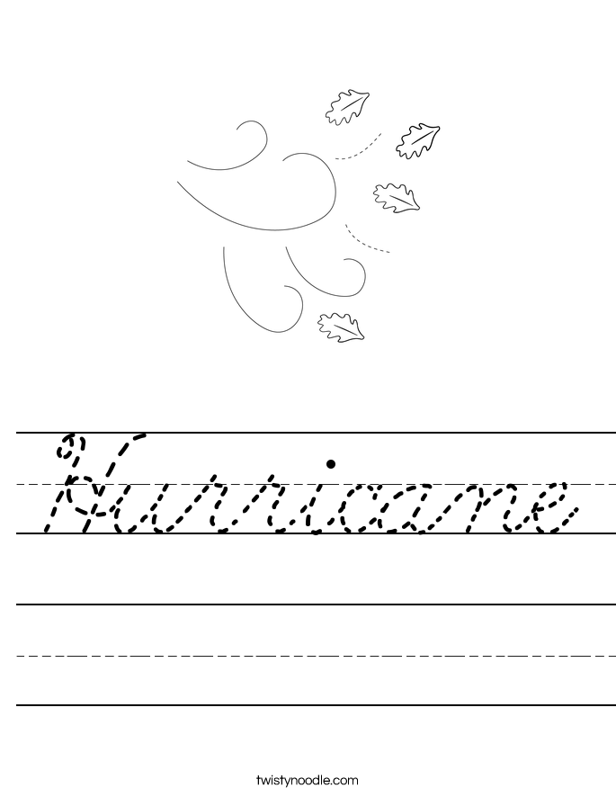 Hurricane Worksheet Cursive Twisty Noodle Hurricane Worksheet Cursive Twisty Noodle