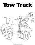 Tow Truck Coloring Page