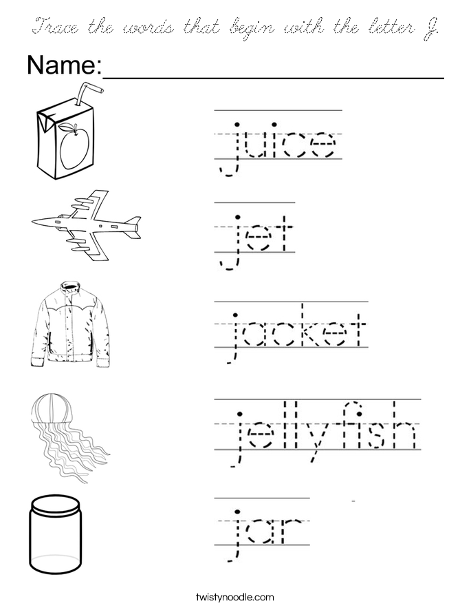 j word coloring pages - photo #5