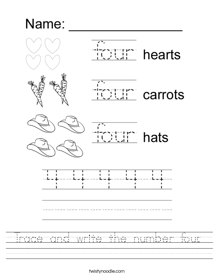 Write Numbers In 4 Ways Worksheets