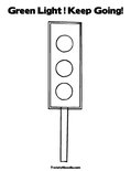 Green Light ! Keep Going!Coloring Page