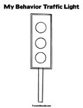 My Behavior Traffic LightColoring Page