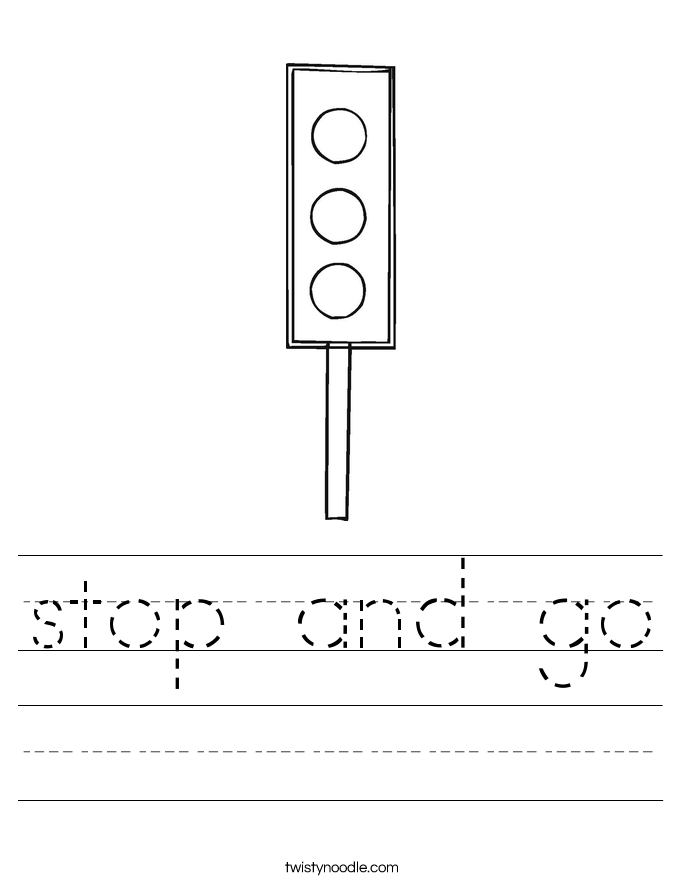 stop and go Worksheet - Twisty Noodle