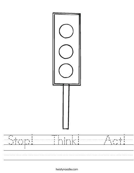 Stop Think Act Worksheet - Nidecmege