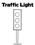 Traffic Light Coloring Page