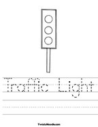 Traffic Light Handwriting Sheet