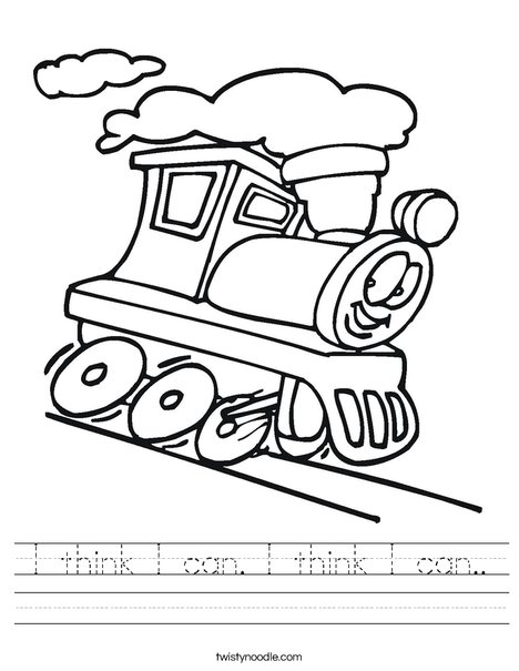 Think Can Worksheet Twisty Noodle Think Can Worksheet Twisty Noodle