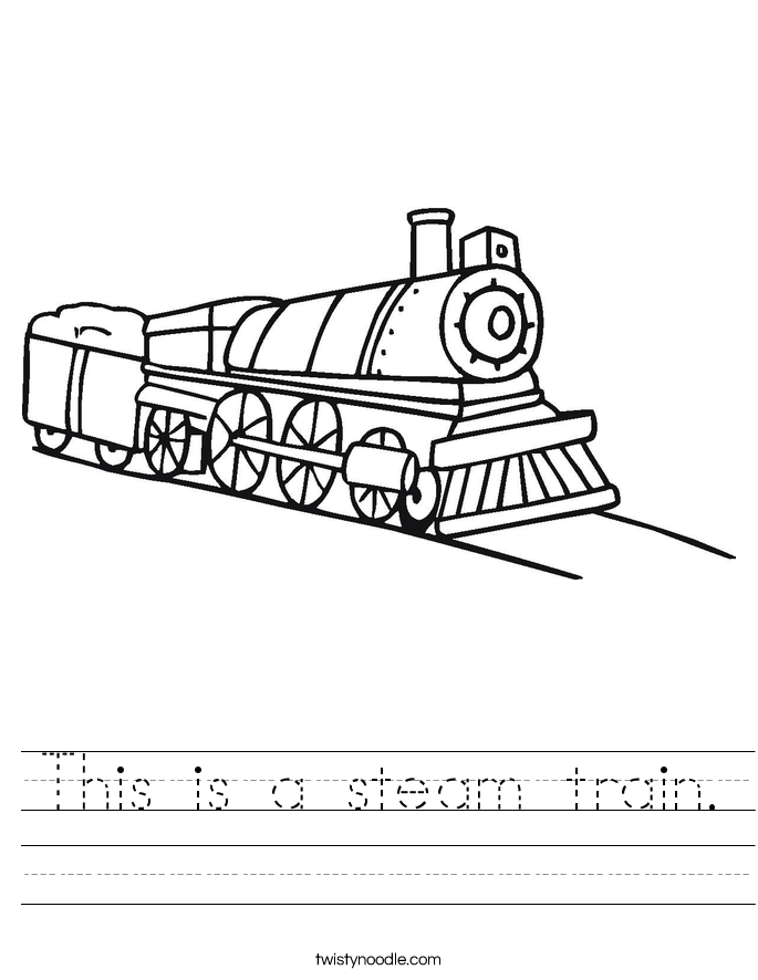 This is a steam train Worksheet - Twisty Noodle
