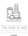 The train is red. Worksheet