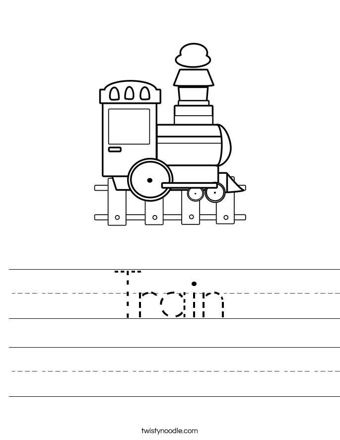 Train Worksheet - Twisty Noodle