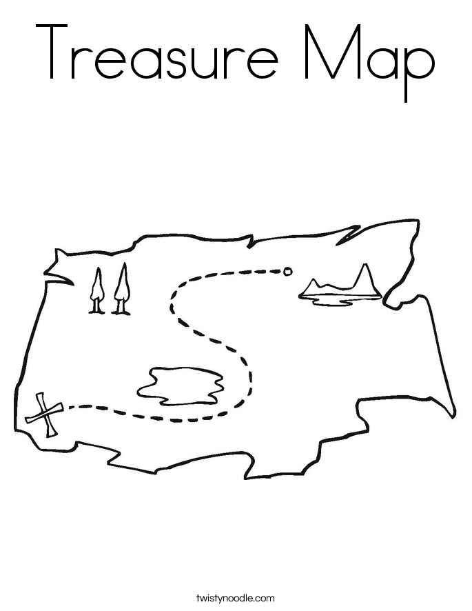 treasure map printable coloring pages - photo #33