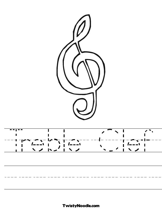 Treble Clef Worksheet