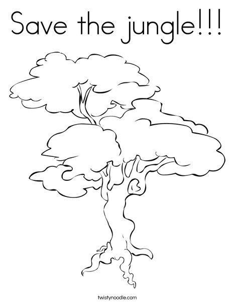 Coloring Pictures Of Jungle Trees | save the jungle coloring page twisty noodle Coloring Pictures Of Jungle Trees | save the jungle coloring page twisty noodle