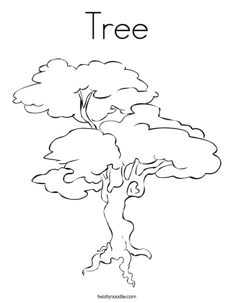 Tree Coloring Page - Twisty Noodle