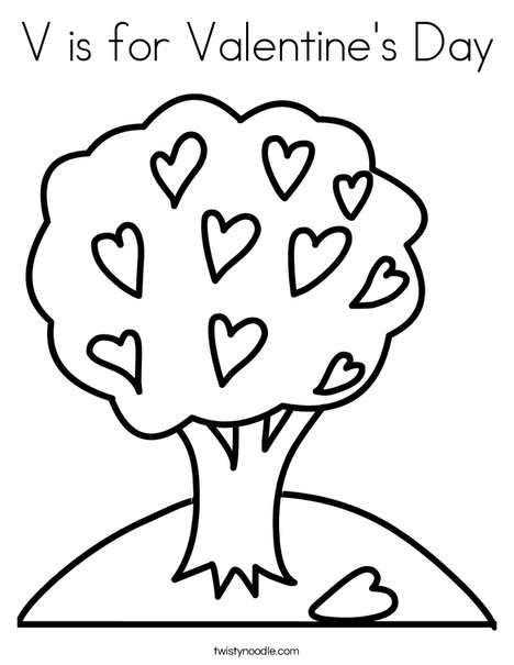 v is for valentine coloring pages - photo #1