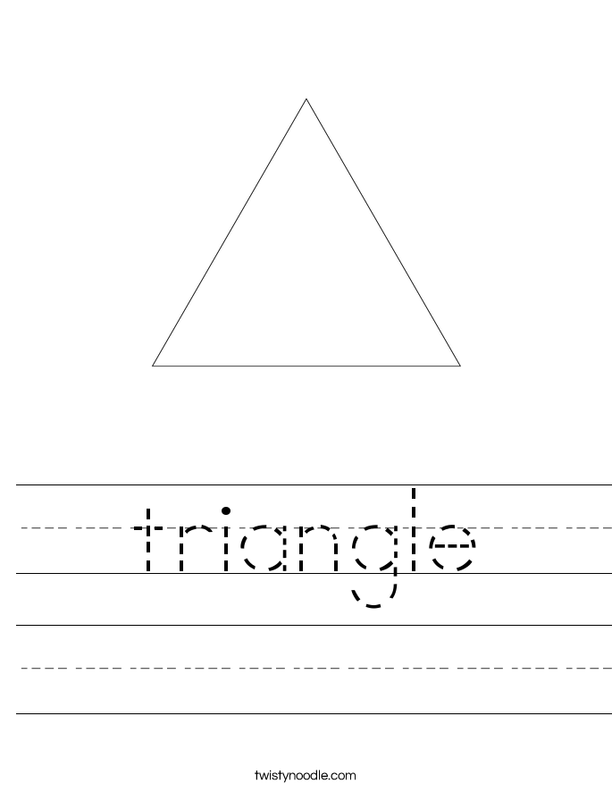 triangle Worksheet - Twisty Noodle