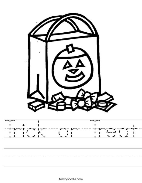 Trick Or Treat Worksheet Twisty Noodle Trick Or Treat Worksheet Twisty Noodle